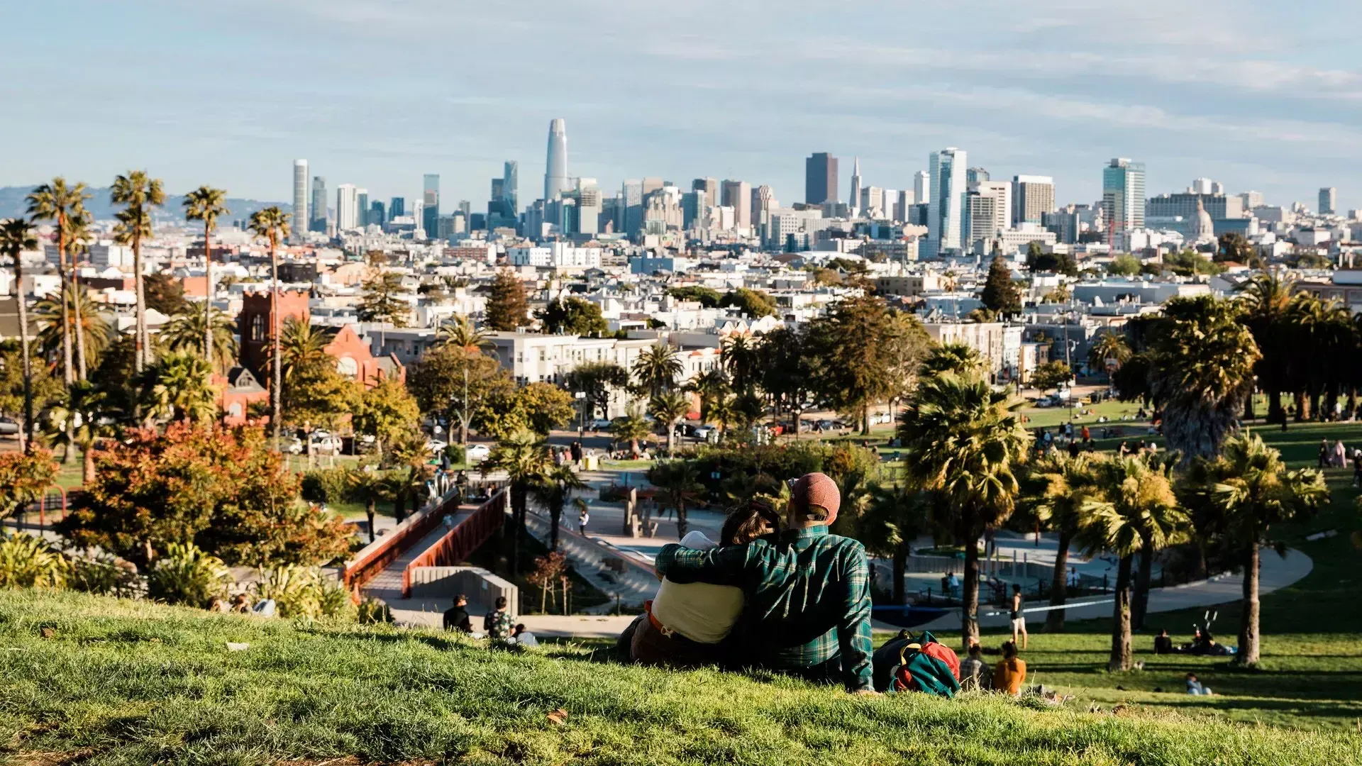 Dolores Park in un pomeriggio soleggiato