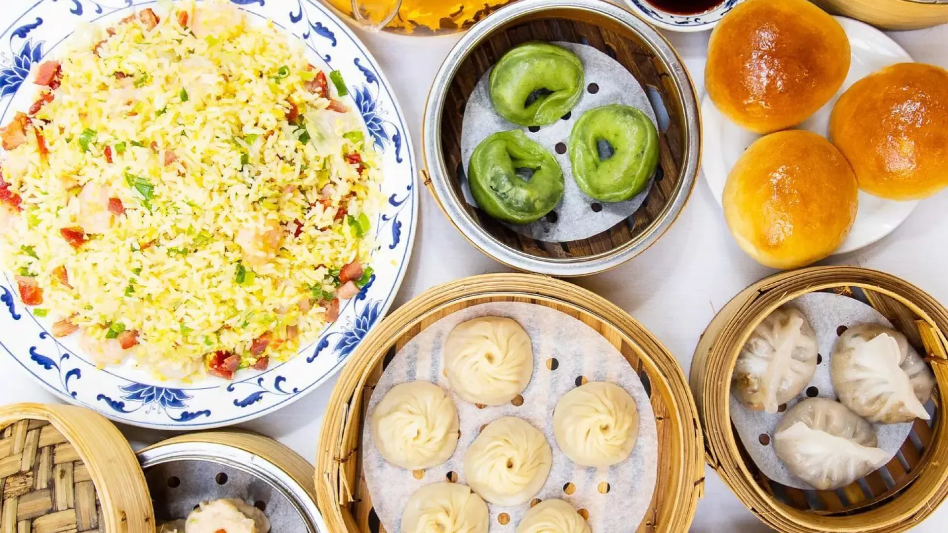 A variety of dim sum dishes at San Francisco's Yank Sing restaurant.