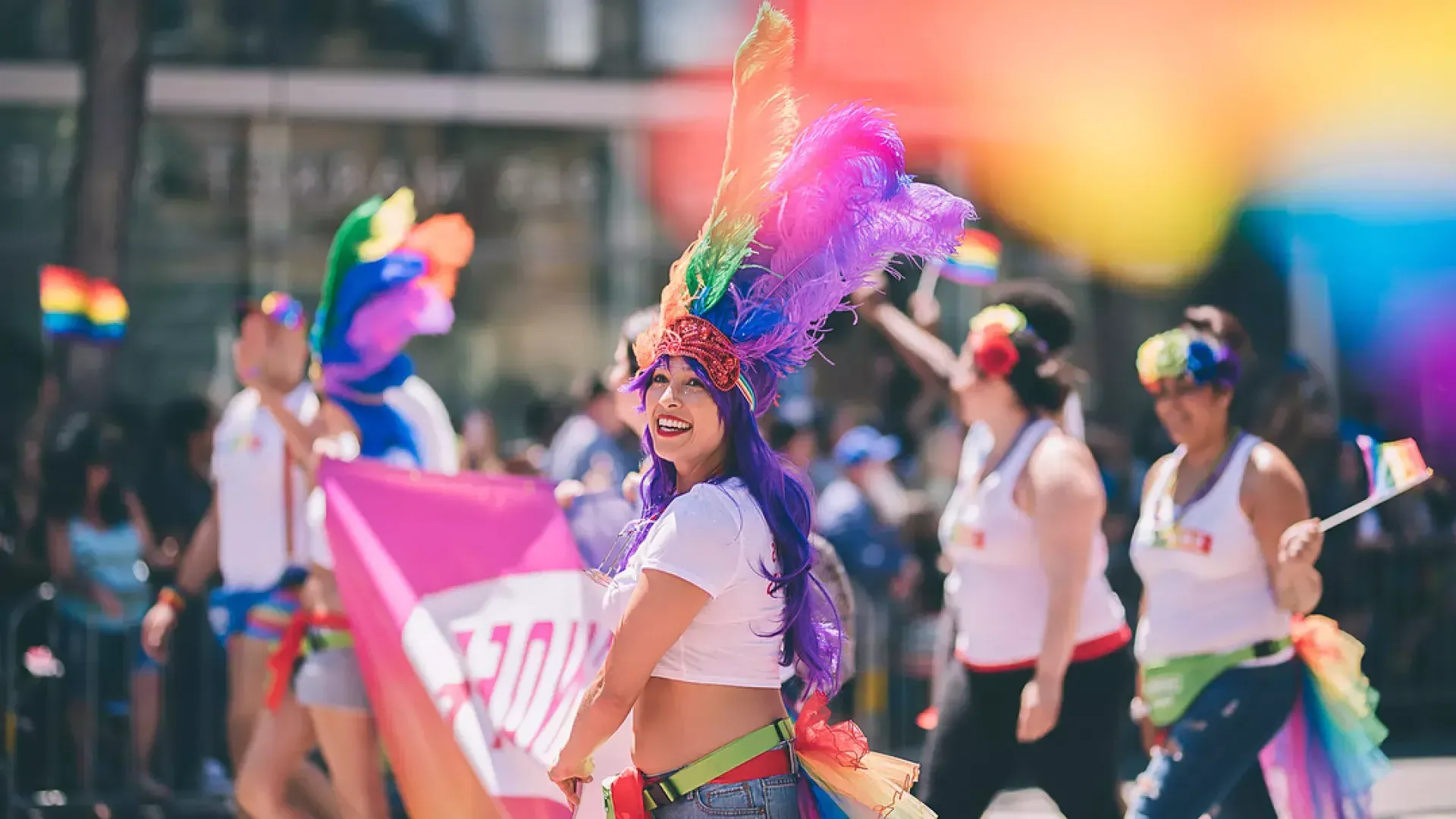 Mulher no Pride em São Francisco