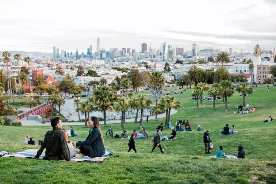 在县团的Dolores Park野餐