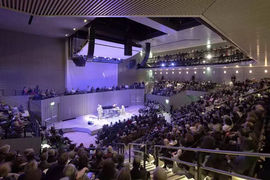 Interior view of a concert at SF Jazz