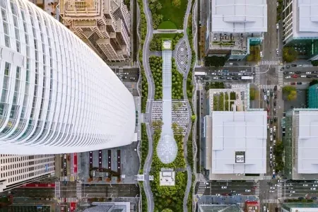 샌프란시스코 세일즈포스 파크(Salesforce Park)의 조감도.